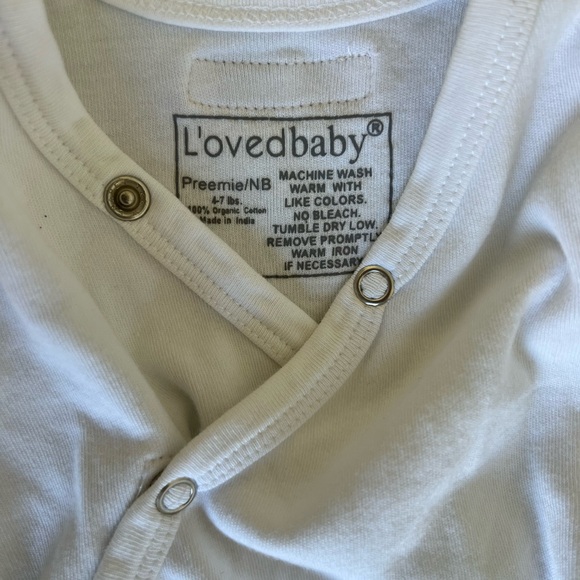 L'ovedbaby White Snap-Front Baby Onesie - Picture 5 of 5